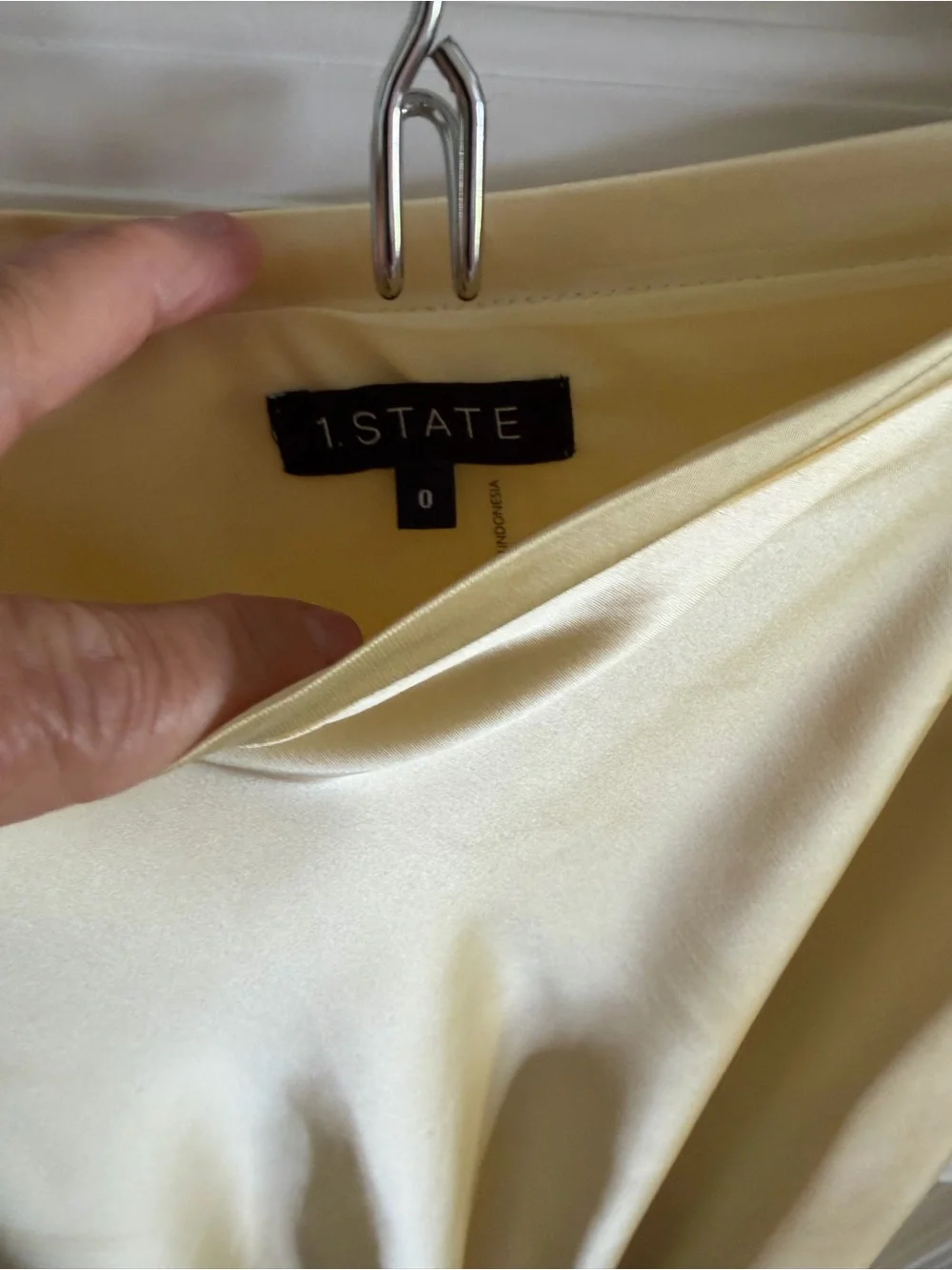 1. State Pale Butter Satin Maxi Skirt